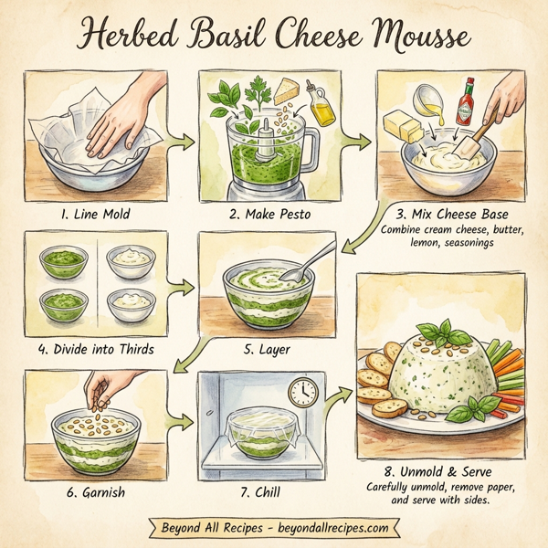 Herbed Basil Cheese Mousse instructions