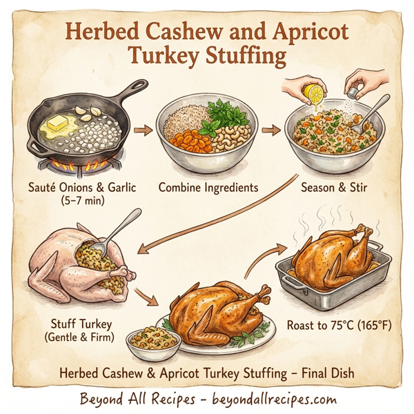 Herbed Cashew and Apricot Turkey Stuffing instructions