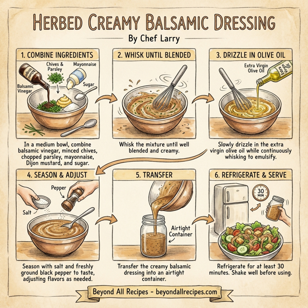Herbed Creamy Balsamic Dressing instructions