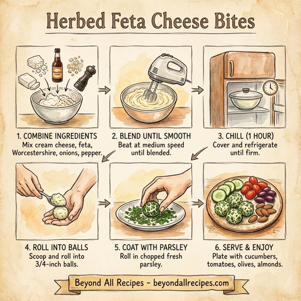 Herbed Feta Cheese Bites instructions