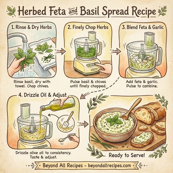 Herbed Feta and Basil Spread instructions