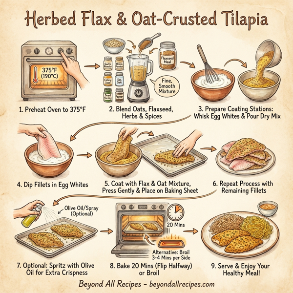 Herbed Flax & Oat-Crusted Tilapia instructions