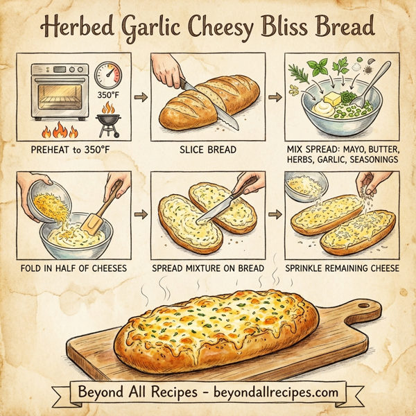 Herbed Garlic Cheesy Bliss Bread instructions