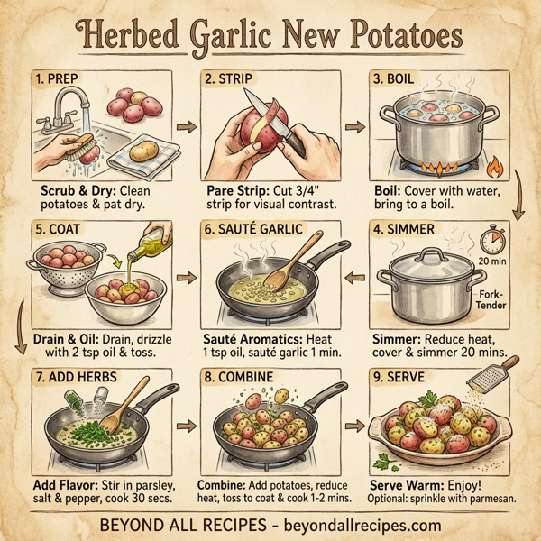 Herbed Garlic New Potatoes instructions
