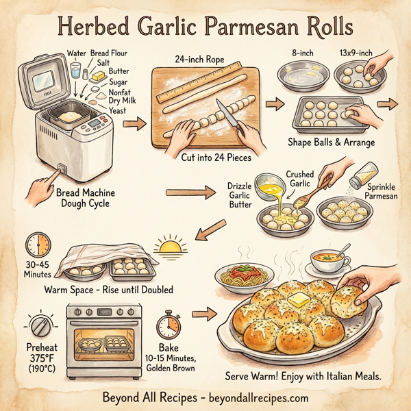 Herbed Garlic Parmesan Rolls instructions