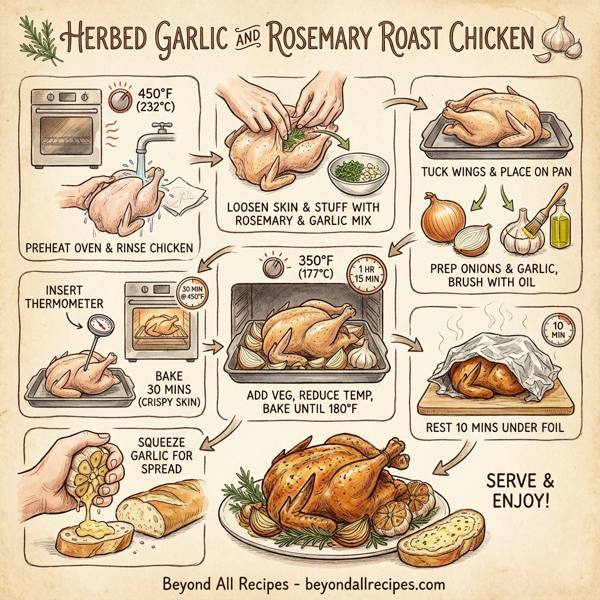 Herbed Garlic and Rosemary Roast Chicken instructions