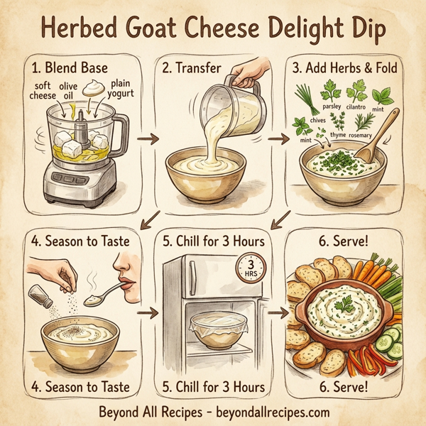 Herbed Goat Cheese Delight Dip instructions