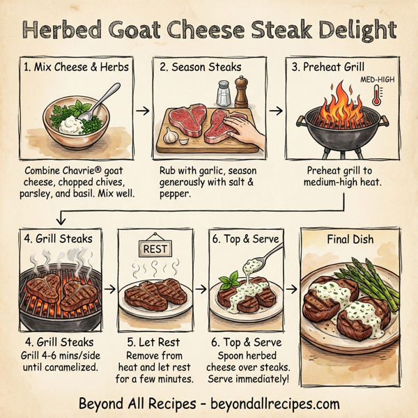 Herbed Goat Cheese Steak Delight instructions