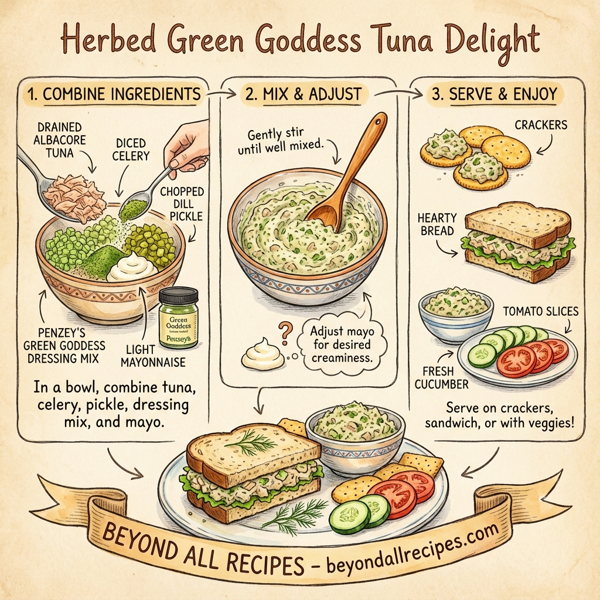 Herbed Green Goddess Tuna Delight instructions