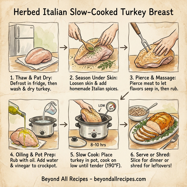 Herbed Italian Slow-Cooked Turkey Breast instructions