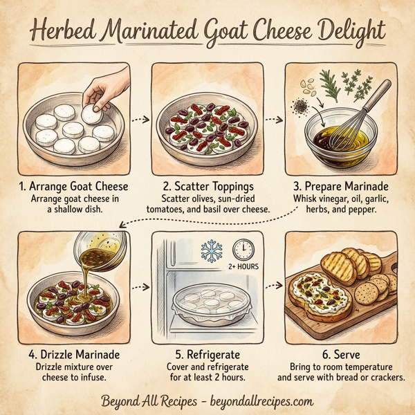 Herbed Marinated Goat Cheese Delight instructions