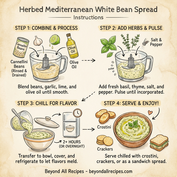 Herbed Mediterranean White Bean Spread instructions