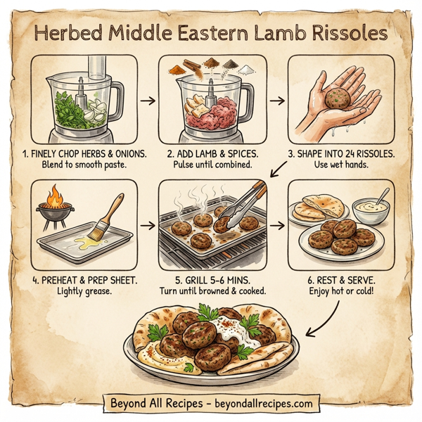 Herbed Middle Eastern Lamb Rissoles instructions