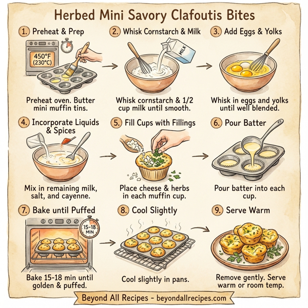 Herbed Mini Savory Clafoutis Bites instructions