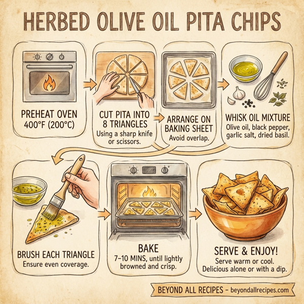 Herbed Olive Oil Pita Chips instructions