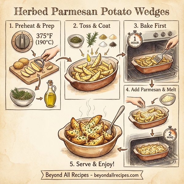 Herbed Parmesan Potato Wedges instructions