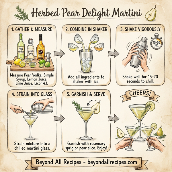 Herbed Pear Delight Martini instructions