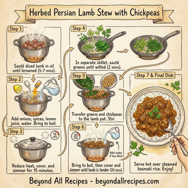 Herbed Persian Lamb Stew with Chickpeas instructions