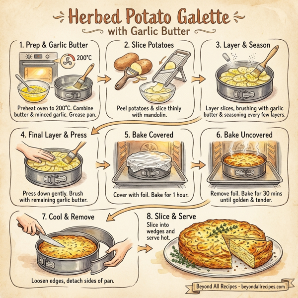 Herbed Potato Galette with Garlic Butter instructions