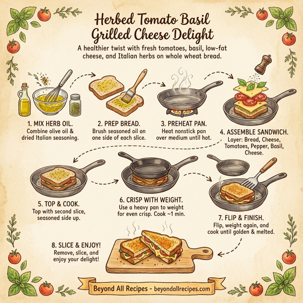 Herbed Tomato Basil Grilled Cheese Delight instructions