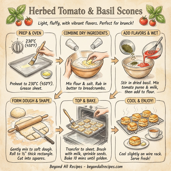 Herbed Tomato & Basil Scones instructions