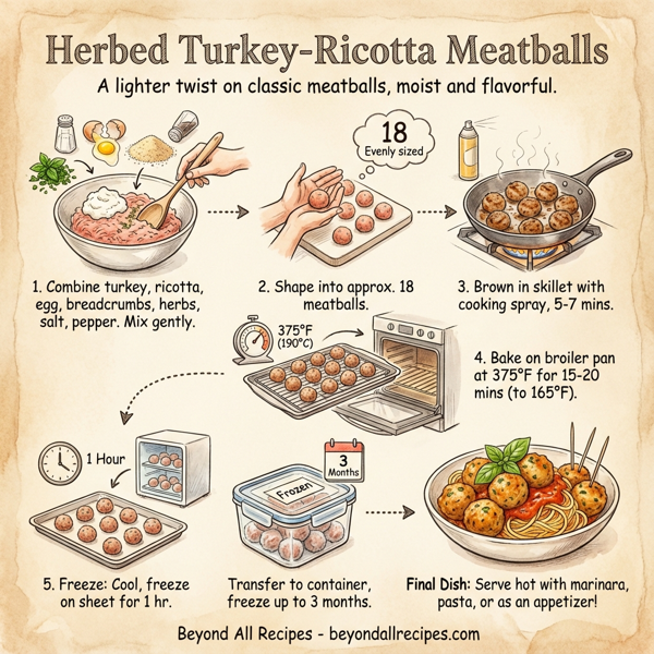 Herbed Turkey-Ricotta Meatballs instructions