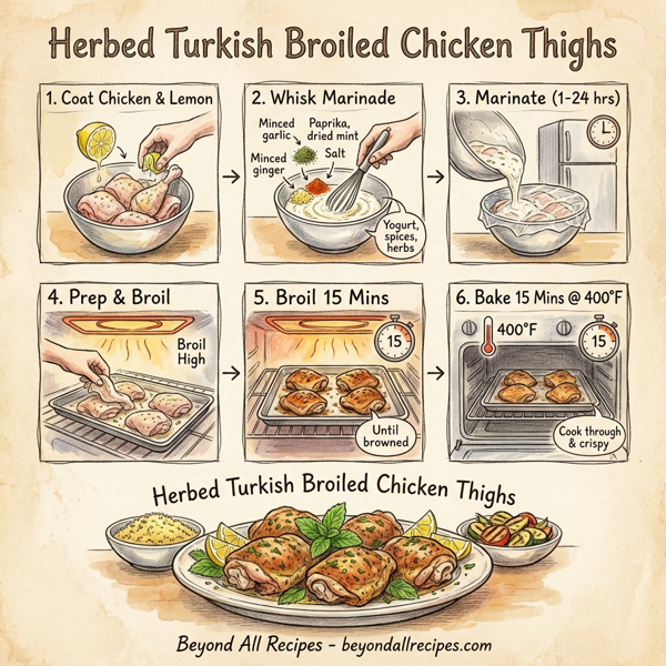 Herbed Turkish Broiled Chicken Thighs instructions