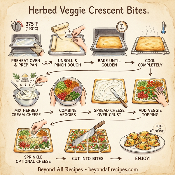 Herbed Veggie Crescent Bites instructions