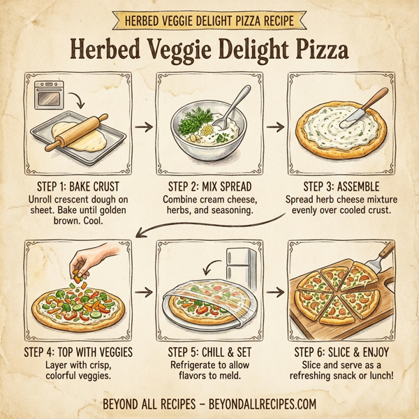 Herbed Veggie Delight Pizza instructions