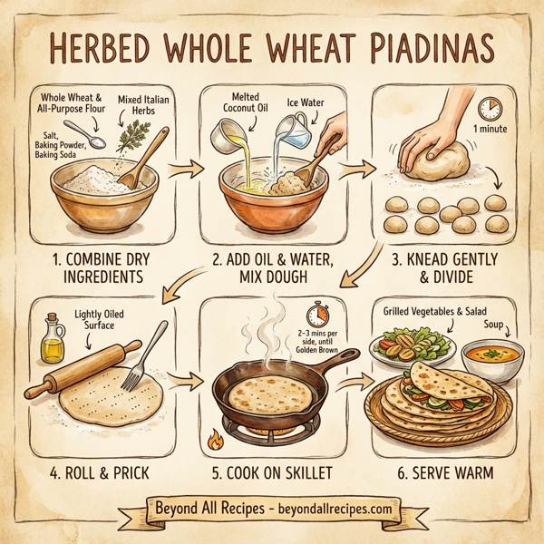 Herbed Whole Wheat Piadinas instructions