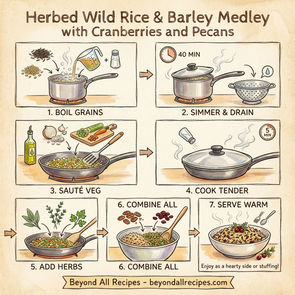 Herbed Wild Rice & Barley Medley with Cranberries and Pecans instructions