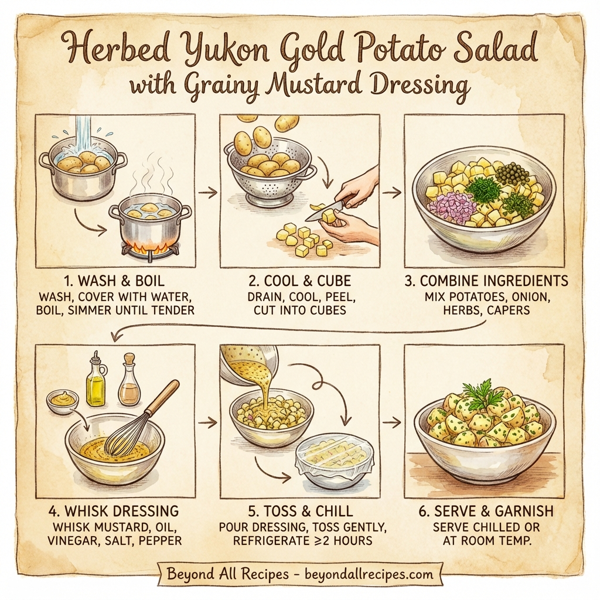 Herbed Yukon Gold Potato Salad with Grainy Mustard Dressing instructions