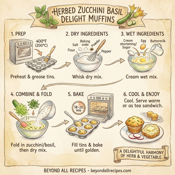 Herbed Zucchini Basil Delight Muffins instructions