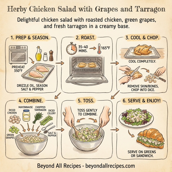 Herby Chicken Salad with Grapes and Tarragon instructions