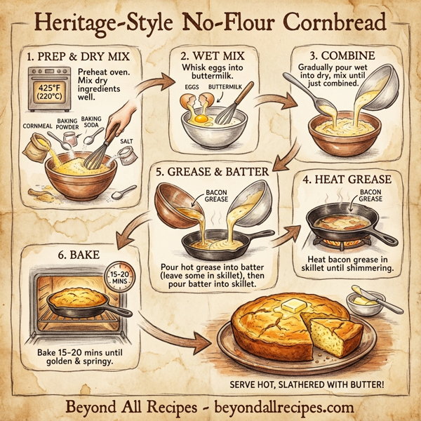 Heritage-Style No-Flour Cornbread instructions