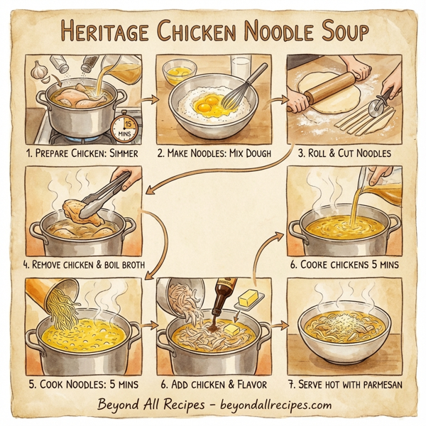 Heritage Chicken Noodle Soup with Homemade Noodles instructions