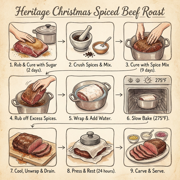 Heritage Christmas Spiced Beef Roast instructions