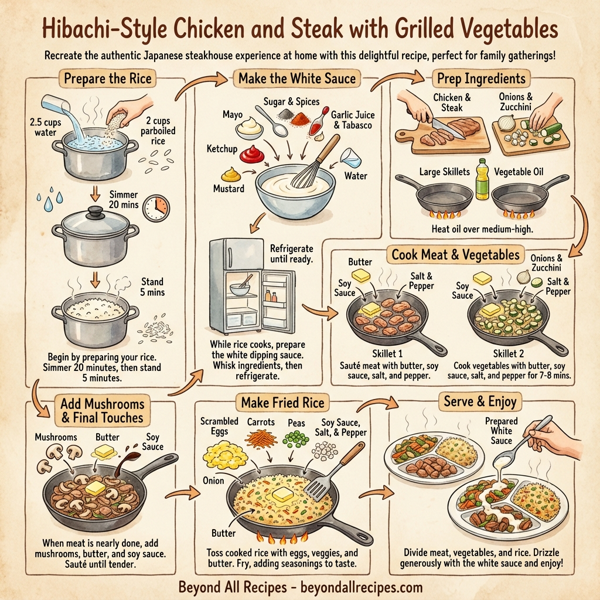 Hibachi-Style Chicken and Steak with Grilled Vegetables instructions