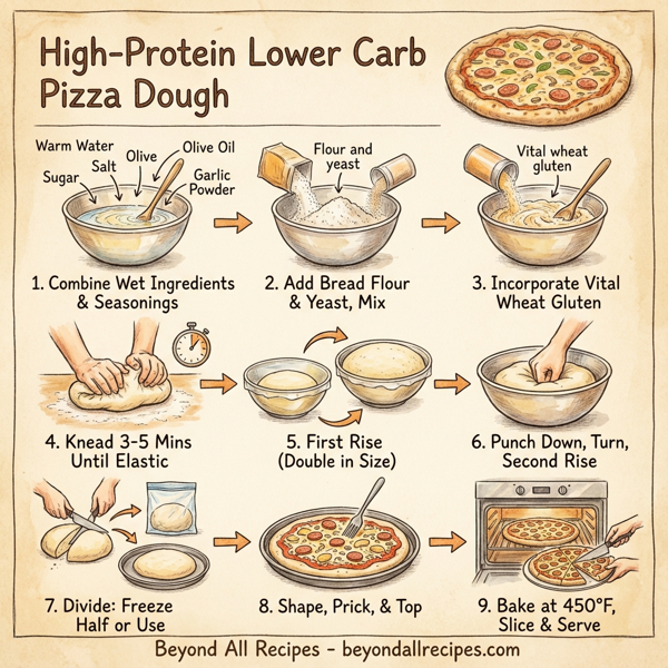 High-Protein Lower Carb Pizza Dough instructions
