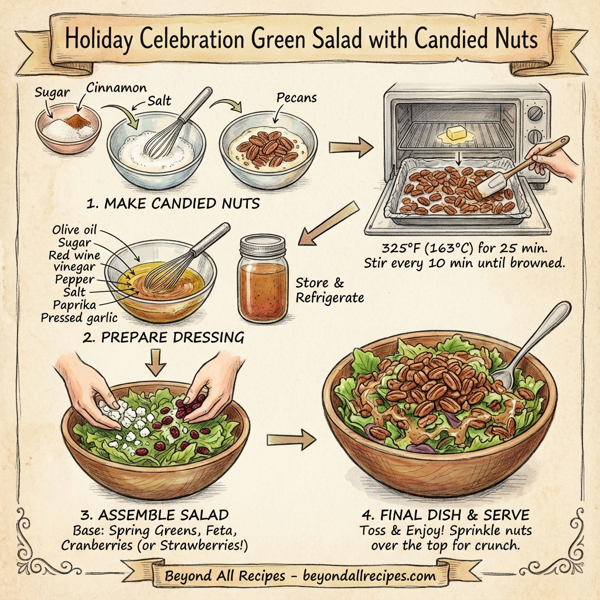 Holiday Celebration Green Salad with Candied Nuts instructions
