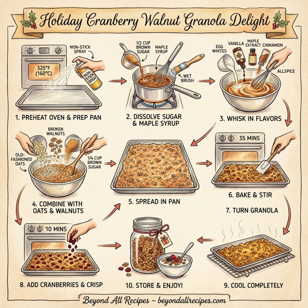 Holiday Cranberry Walnut Granola Delight instructions