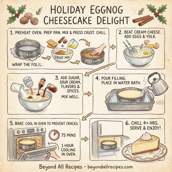Holiday Eggnog Cheesecake Delight instructions