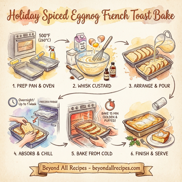 Holiday Spiced Eggnog French Toast Bake instructions