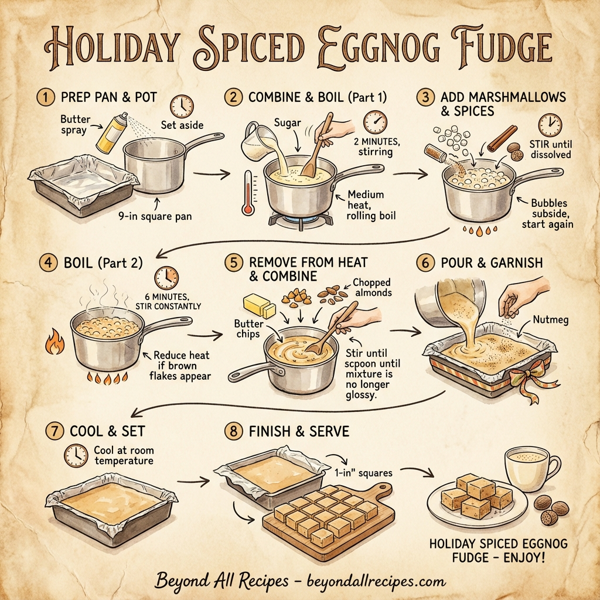 Holiday Spiced Eggnog Fudge instructions
