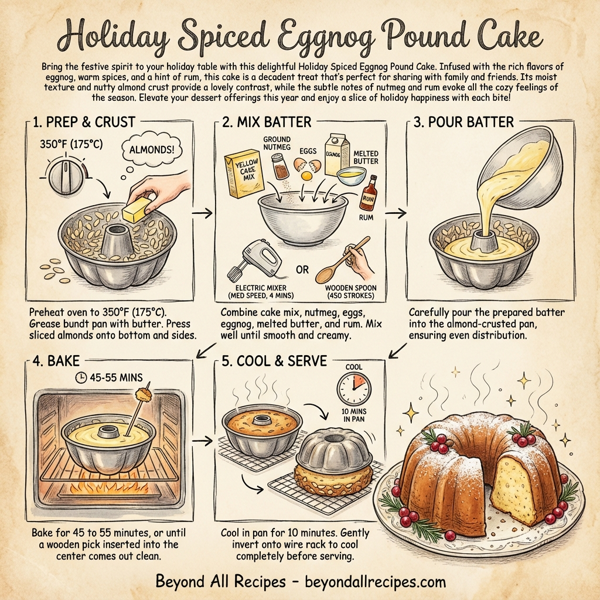 Holiday Spiced Eggnog Pound Cake instructions
