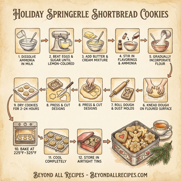 Holiday Springerle Shortbread Cookies instructions