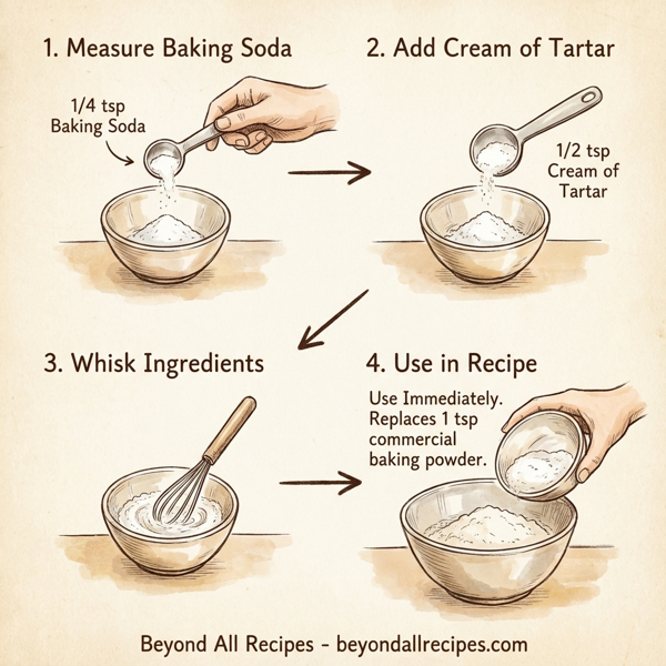 Homemade Baking Powder Replacement instructions