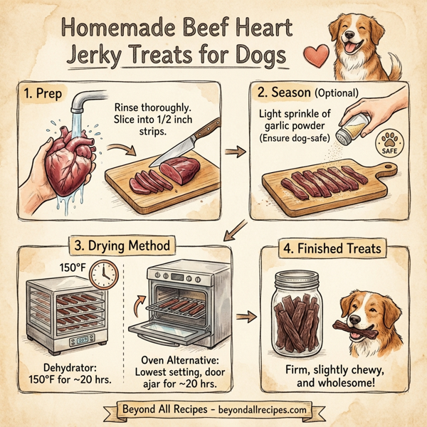 Homemade Beef Heart Jerky Treats for Dogs instructions
