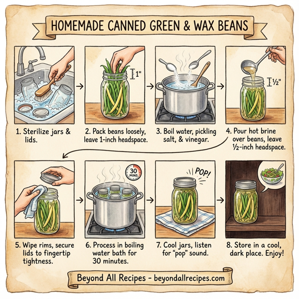 Homemade Canned Green and Wax Beans instructions