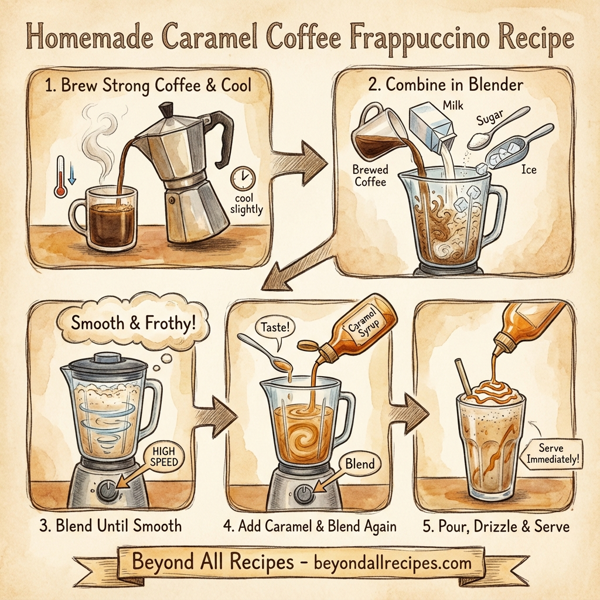 Homemade Caramel Coffee Frappuccino instructions